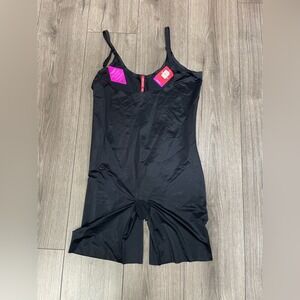 SPANX Thinstincts 2.0 Open Bust Mid Thigh BODYSUIT 3X Black Shapewear 10235R NEW